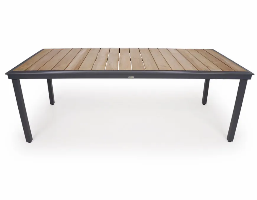 DaneLine Eva Teak Havemøbelsæt - 102x219 cm - Grå