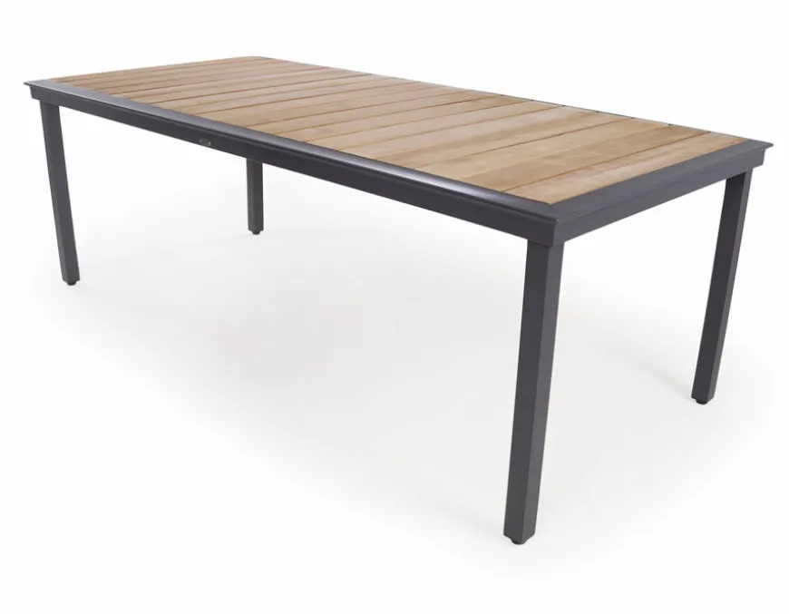 DaneLine Eva Teak Havemøbelsæt - 102x219 cm - Grå