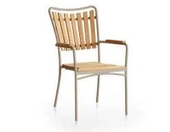 DaneLine Eva Teak Havemøbelsæt - Ø130 cm - Latte