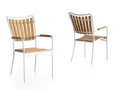 DaneLine Eva Teak Havemøbelsæt - Ø130 cm - Hvid