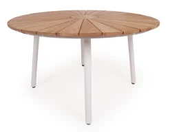 DaneLine Eva Teak Havemøbelsæt - Ø130 cm - Hvid