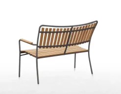 DaneLine Eva Teak Havemøbelsæt m/bænk+2 stole - 90x160 cm - Grå