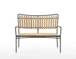 DaneLine Eva Teak Havemøbelsæt m/bænk+2 stole - 90x160 cm - Grå