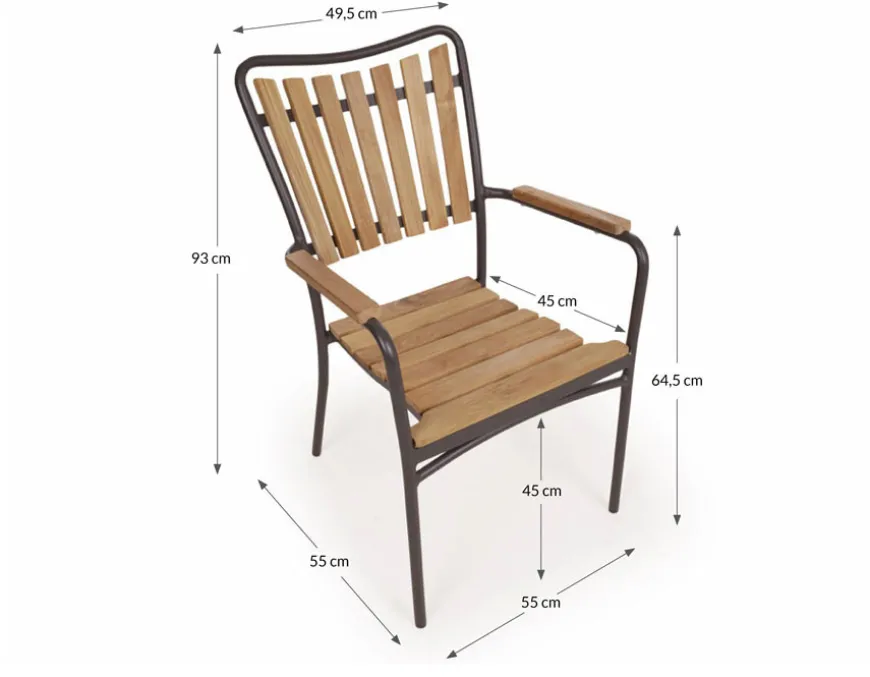 DaneLine Eva Teak Havemøbelsæt - Ø110 cm - Grå