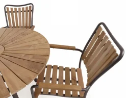 DaneLine Eva Teak Havemøbelsæt - Ø110 cm - Grå