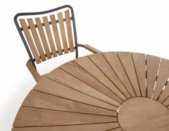 DaneLine Eva Teak Havemøbelsæt - Ø110 cm - Grå