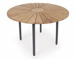 DaneLine Eva Teak Havemøbelsæt - Ø110 cm - Grå