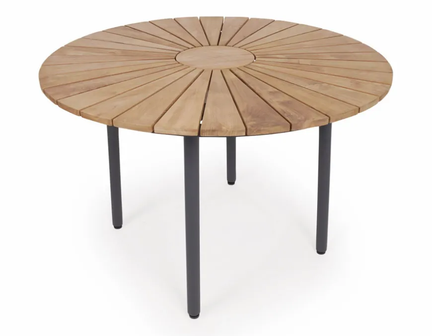 DaneLine Eva Teak Havemøbelsæt - Ø110 cm - Grå