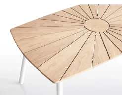 DaneLine Eva Teak Havemøbelsæt m/4 stole - 90x160 cm - Hvid