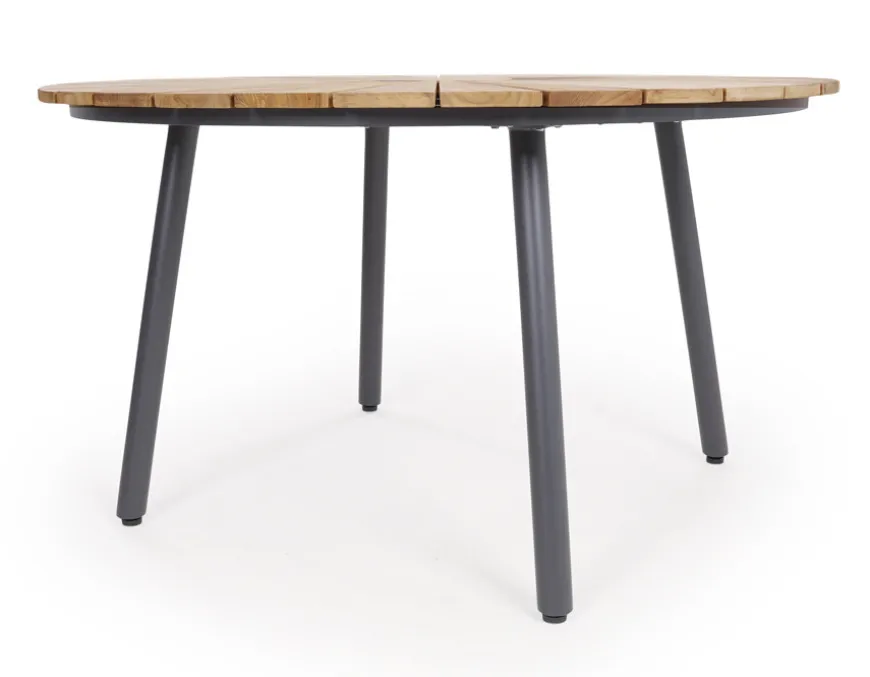 DaneLine Eva Teak Havemøbelsæt - Ø130 cm - Grå