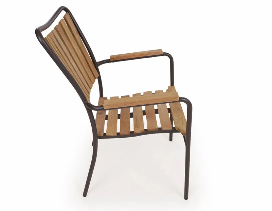 DaneLine Eva Teak Havemøbelsæt - Ø130 cm - Grå