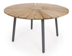 DaneLine Eva Teak Havemøbelsæt - Ø130 cm - Grå
