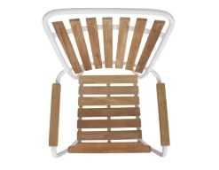 DaneLine Eva Teak Havemøbelsæt - 102x219 cm - Hvid