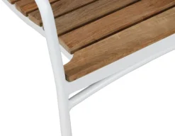 DaneLine Eva Teak Havemøbelsæt - 102x219 cm - Hvid