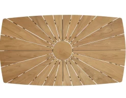 DaneLine Eva Teak Ovalt Havebord - 90x160 cm - Latte