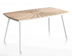 DaneLine Eva Teak Ovalt Havebord - 90x160 cm - Hvid