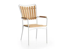 DaneLine Eva Teak Stabelstol - Hvid