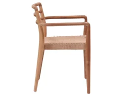 Dasa Teak Spisestol m/naturfv. sæde
