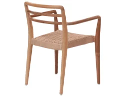 Dasa Teak Spisestol m/naturfv. sæde