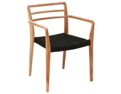 Dasa Teak Spisestol m/sort sæde