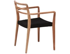 Dasa Teak Spisestol m/sort sæde