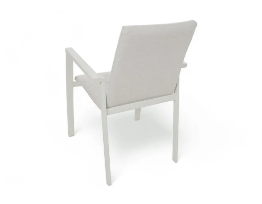Fanø Fejø Keramik Havemøbelsæt - 90x195 cm - Gråhvid/Beige