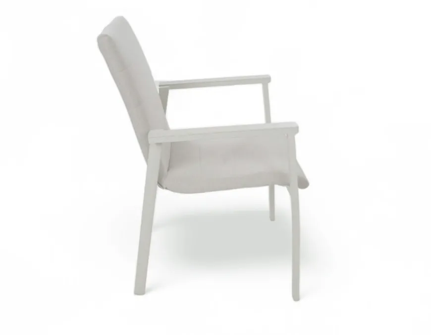 Fanø Fejø Keramik Havemøbelsæt - 90x195 cm - Gråhvid/Beige