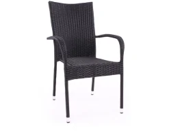 Fanø Geneve Keramik Havemøbelsæt - 90x195 cm - Sort/grå