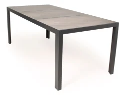 Fanø Paris Keramik Havemøbelsæt - 90x195 cm - Grå/grå