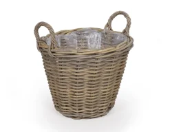 Fletkurv - Naturrattan - Ø:35 cm