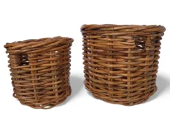 Fletkurv - Naturrattan - Ø:46 cm