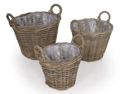 Fletkurv - Naturrattan - Ø:40 cm