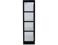 Glasskab m/2 låger - Sort
