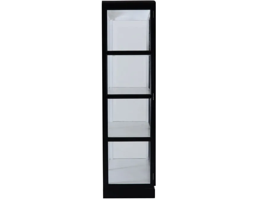 Glasskab m/2 låger - Sort