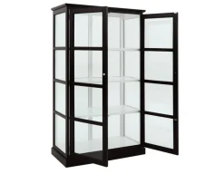Glasskab m/2 låger - Sort