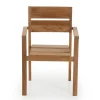Hercules Teak stabelstol med armlæn
