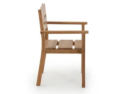 Hercules Teak stabelstol med armlæn