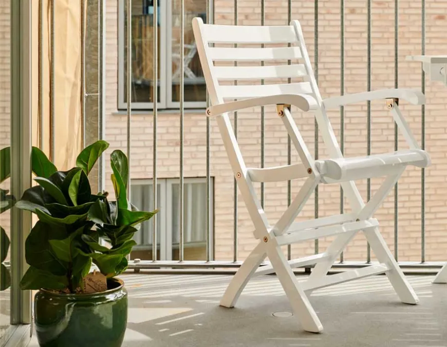 Hornbæk 70x70 cafesæt m/armlæn