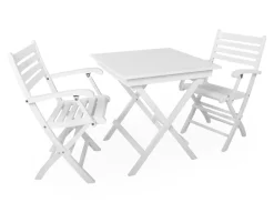 Hornbæk 70x70 cafesæt m/armlæn