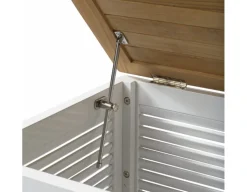 Hvid hyndebox m/teak låg