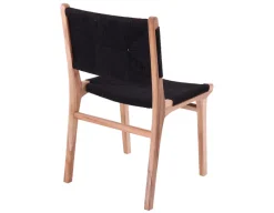 Jenny spisestol - Teak/flet - Sort