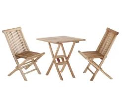 Køln Teak cafesæt - 70x70 cm