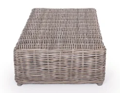 Kubu Sofabord m/glasplade - Naturrattan