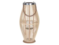Lanterne, Rattan, Ø:24xH:48 cm