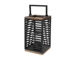 Lanterne, Sort Metal, 15x15x28 cm