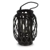 Lanterne, Sort Rattan, Ø:23 x H:30 cm