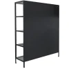 Lønstrup Vitrineskab i Metal - 135x40x160 cm - Sort