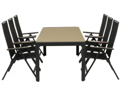 Lohals Malmø Havemøbelsæt m/6 pos. stole - 95 x 205/275 cm
