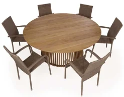 Luna 180 Geneve Dusty Teak Havemøbelsæt