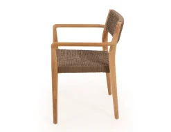 Luna Tonka Teak havemøbelsæt m/6 stole - Ø180 cm